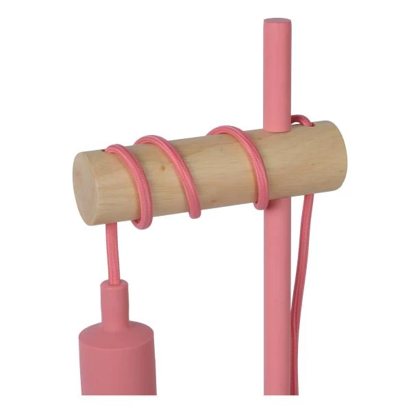 Lucide POLA - Table lamp Children - Ø 15 cm - 1xE27 - Pink - detail 1